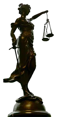 Justitia Bronzestatue